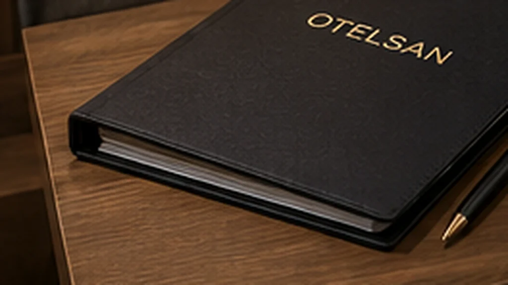 Hotel guest compendium in premium leather-effect cover