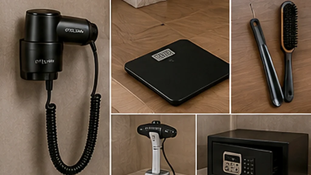 Premium hotel in-room convenience equipment arranged in guest room